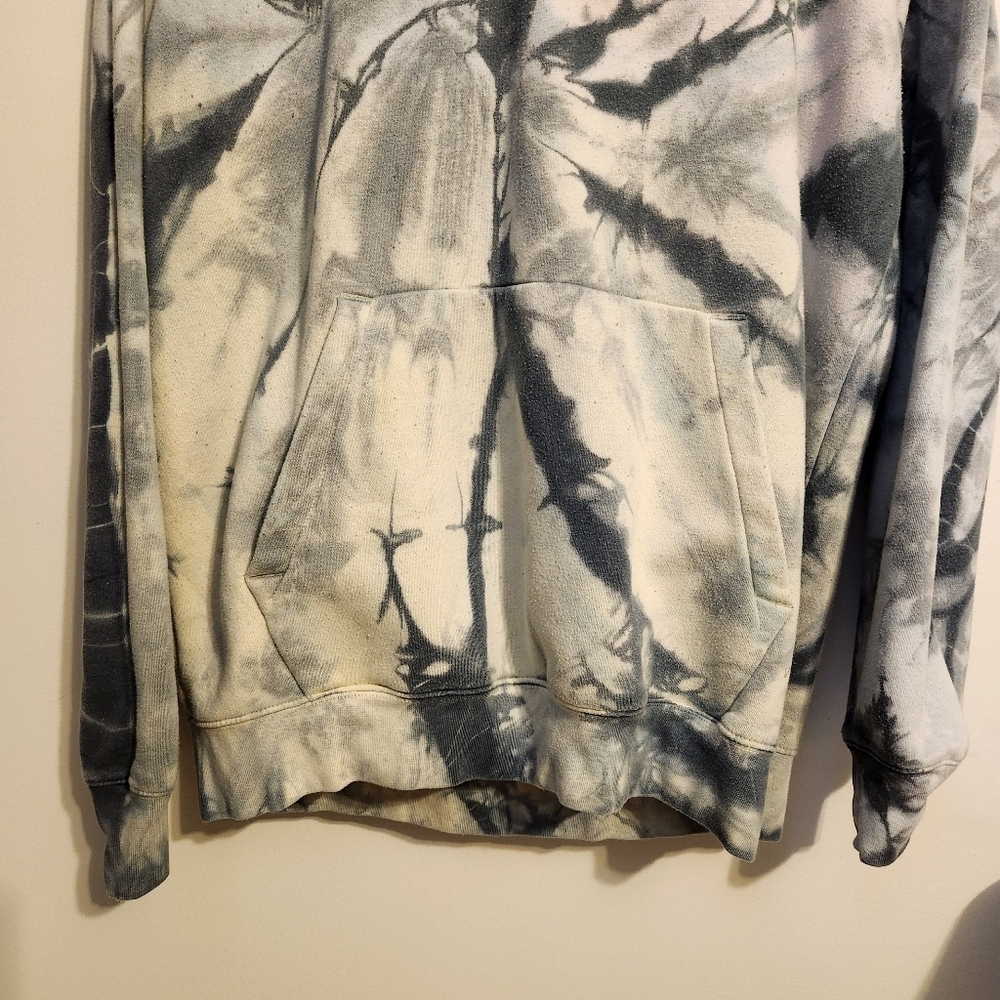 CSG | Women's Tie-Dye Hoodie Sweatshirt Black, Gray and White (Size Large) - Picture 9 of 16